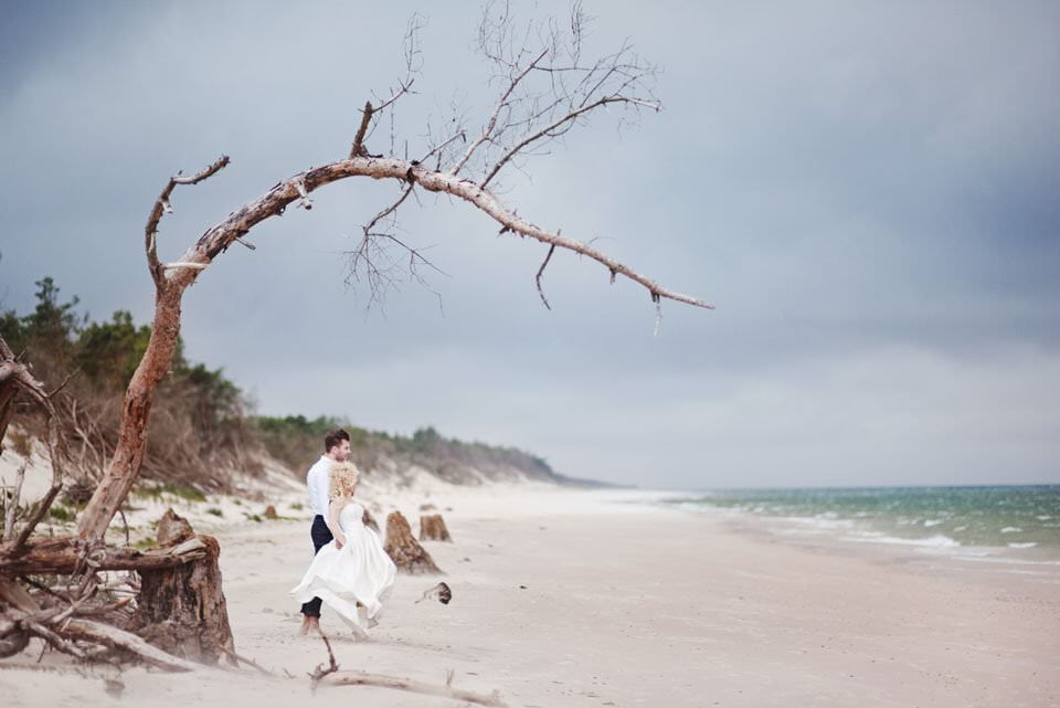 zdjęcia ślubne na plaży